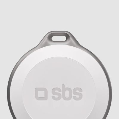 6. SBS Track My Circle, wasserdichter IP65-Ortungsgerät, kompatibel mit Apple Find My, Weiß