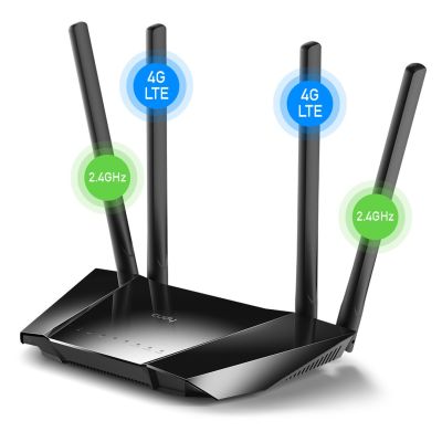 4. CUDY LT400_EU Router 300 Mbit/s Wireless N 4G LTE Cat.4 SIM
