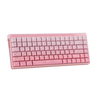 6. HERO84 HE PINK+Gradient+Contour Tastatur mit Dragon King Schaltern RGB AULA