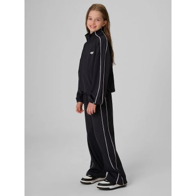 5. Lockerer Sport-Sweatshirt für Mädchen ohne Kapuze 4F 4FJRSS26TSWSF3057-20S