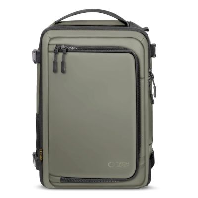 2. Tech-Protect Defender S50 Rucksack für Ryanair & Wizzar, 20 l Laptop, Olivgrün