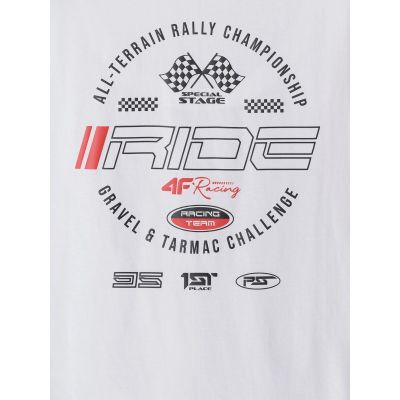 8. Herren-T-Shirt mit Aufdruck, regulär, Größe 4F 4FRAW26TTSHM4470-10S