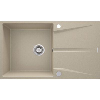 DEANTE CORIO ZRC711A Granitspüle, 1 Becken, mit Abtropffläche, Sand