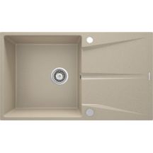 DEANTE CORIO ZRC711A Granitspüle, 1 Becken, mit Abtropffläche, Sand