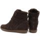 5. Damen-Leder-Sneaker-Stiefeletten mit Keilabsatz in Schokoladenbraun Vinceza 31712