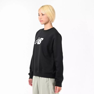 2. New Balance Sport Fleece Logo Crew Bk W WT43526BK Sweatshirt