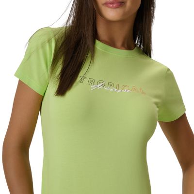 4. Damen-T-Shirt 4F F2717 hellgelb 4FWSS26TTSHF2717 73S
