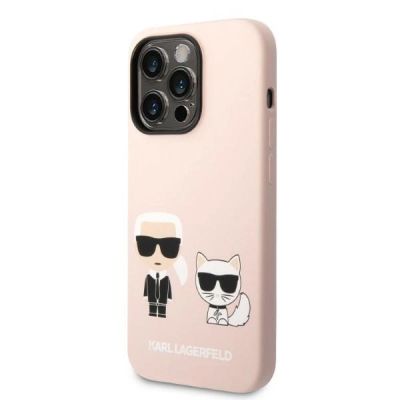 2. Karl Lagerfeld KLHMP14LSSKCI iPhone 14 Pro 6.1" Hardcase hellrosa / hellrosa Silikon Karl & Choupette Magsafe