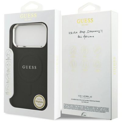8. Guess Classic Logo MagSafe Hülle für iPhone 17 Pro Max – Schwarz
