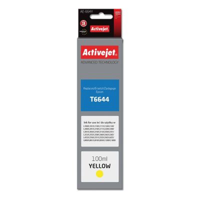 Activejet AE-664Y Tintenflasche (Ersatz für Epson T6644; Supreme; 100 ml; gelb)