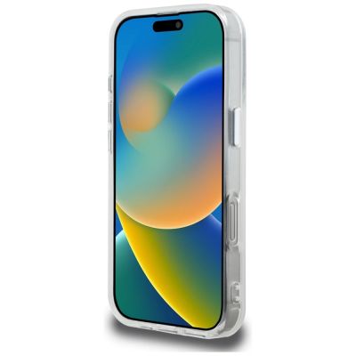 5. Karl Lagerfeld IML Aquarelle Karl & Choupette & Logo iPhone 16 Hülle - Weiß