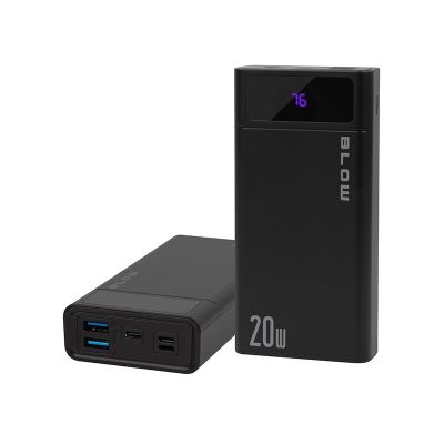 BLOW POWERBANK 20000 mAh QC+PD 20 W + LIGHTNING BLACK PB20E