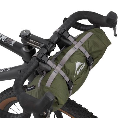 12. MSR Hubba Hubba Bikepack 2-Personen-Dreieckszelt, grün, rot, weiß