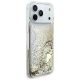 4. Guess Liq. Glitter 4 Charms Hülle für iPhone 17 Pro Max – Gold
