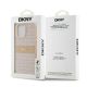 8. DKNY Lederhülle mit Monostreifen und Metalllogo für iPhone 14 Pro Max – Rosa