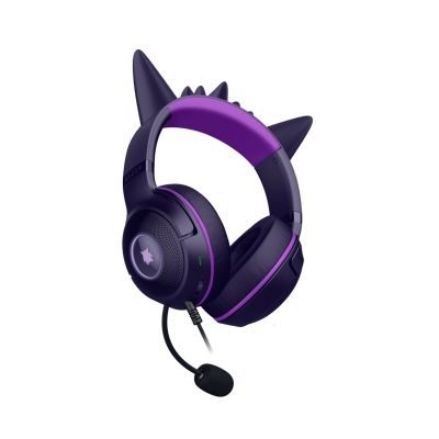 3. Razer Kraken Kitty V2 Kabelgebundenes Over-Ear-Headset mit Mikrofon und Geräuschunterdrückung, Gengar Edition