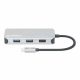 4. MANHATTAN 8-in-1 USB-C Dockingstation mit USB 3.2 Gen 1 Power Delivery, Typ-C Stecker auf HDMI Buchse, drei USB-A Anschlüssen, Gigabit RJ45 Anschluss, USB-C Power Delivery Anschluss, SD/MicroSD Kartenleser, Aluminium, Space Grau (13061)