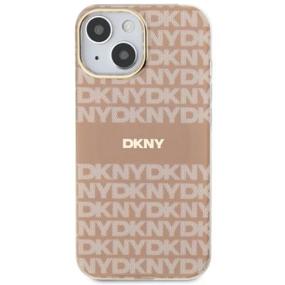 3. DKNY IML Mono & Stripe MagSafe-Hülle für iPhone 15 / 14 / 13 – Rosa