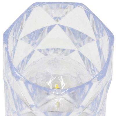 10. Mini-Dekorationslampe, 6 cm, transparent, warmweiß, 1 LED
