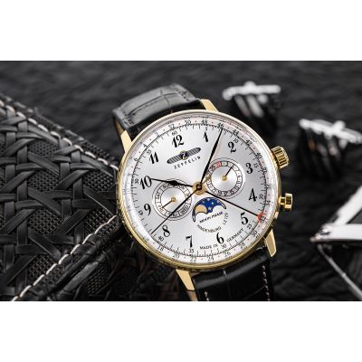 4. Herrenarmbanduhr ZEPPELIN LZ129 Hindenburg 7038-1 + BOX