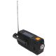 49. Extralink Solar-Notfallradio mit Kurbeldynamo-Powerbank (4000 mAh) und SOS-Taschenlampe SR-4000, tragbar, analog, Schwarz/Orange