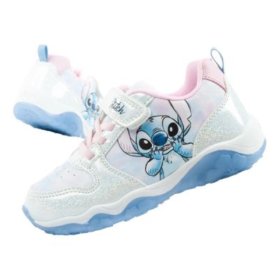 Leomil Kinder-Sportschuhe, Sneaker, Stitch Light mit Klettverschluss, blaue LED-Beleuchtung