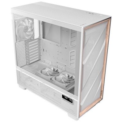 20. Antec Flux Pro Full-Tower E-ATX PC-Gehäuse, gehärtetes Glas – Weiß