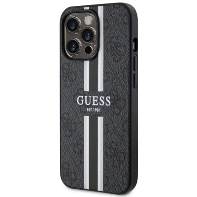 2. Guess GUHMP13XP4RPSK iPhone 13 Pro Max 6,7" schwarz/schwarzes Hardcase 4G bedruckte Streifen MagSafe