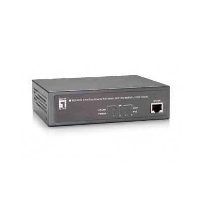 2. 5-Port Fast Ethernet PoE+ Switch, 4x FE PoE+ (65W) Hersteller: LEVELONE (FEP-0511)