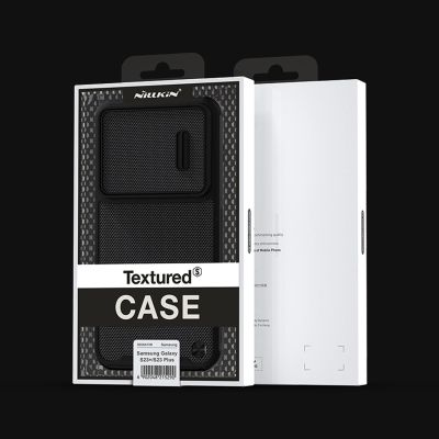 5. Nillkin Textured S Case für Samsung Galaxy S23+ Panzerhülle mit Kameraabdeckung schwarz