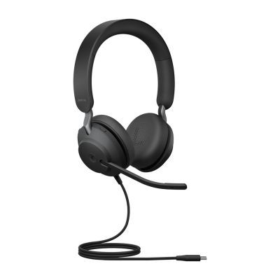 2. Jabra Evolve2 40 SE MS Stereo-On-Ear-Kopfhörer, USB-C, Schwarz