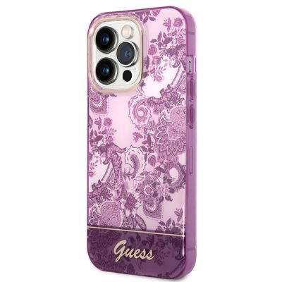 2. Guess Porcelain Collection Hülle für iPhone 14 Pro Max – Fuchsia