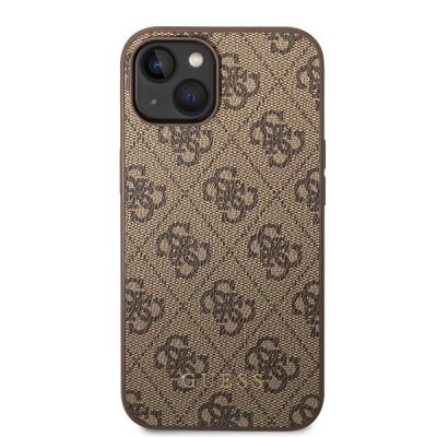 3. Guess GUHCP15MG4GFBR iPhone 15 Plus 6,7" braun/braune Hartschale 4G Metall Gold Logo