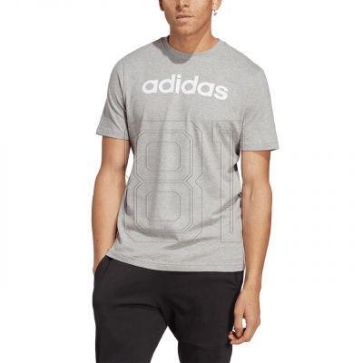 10. adidas Essentials Single Jersey Linear Logo-T-Shirt mit Stickerei M IC9277