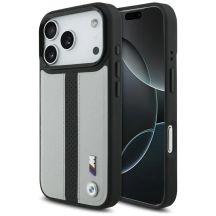 BMW M Perforated Stripe Logo MagSafe Case für iPhone 17 Pro – Grau