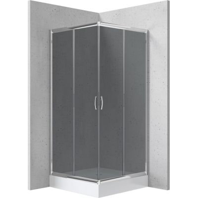 Quadratische Duschkabine mit Duschwanne 90x90 cm