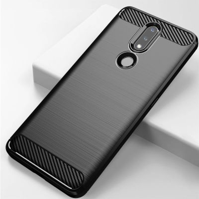 8. Carbon Case Flexibel Handyhülle TPU Schutzhülle für Nokia 2.4 schwarz