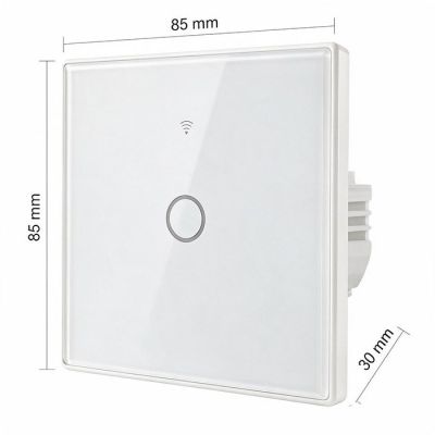 13. QOLTEC LICHT-EIN/AUS-SCHALTER | 1-KANAL-BERÜHRUNG | WLAN | TIMER | TUYA | WEISS
