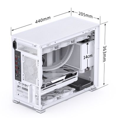 4. Jonsbo D31 Mesh-Schutzhülle für Micro-ATX-Gehäuse, gehärtetes Glas – Weiß