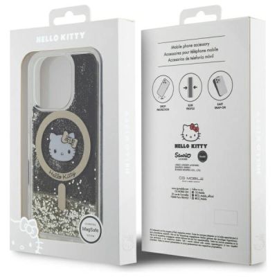 8. Hello Kitty Liquid Glitter Fever MagSafe-Hülle für iPhone 16 Pro Max – Gold