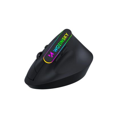 2. Wozinsky WMG-1164 Kabellose, vertikale, ergonomische Gaming-Maus mit 3600 DPI und RGB-Hintergrundbeleuchtung – Schwarz