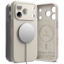 Ringke Silikon Magnetische MagSafe Hülle für iPhone 17 Pro - Beige