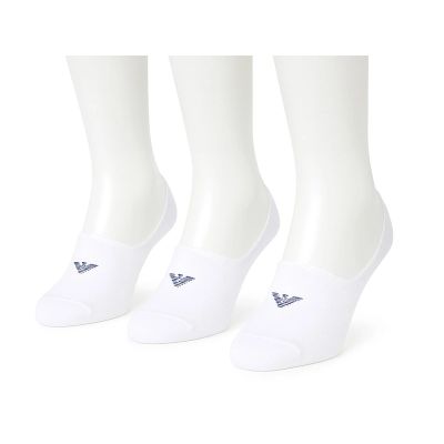 Emporio Armani Calza Mikrosocken aus Baumwolle, weiß, 3er-Pack
