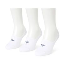 Emporio Armani Calza Mikrosocken aus Baumwolle, weiß, 3er-Pack