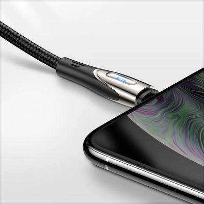 4. Joyroom Sharp Series S-M411 USB-A/ Lightning 3A-Kabel 1,2 m mit Ladeanzeige – Schwarz