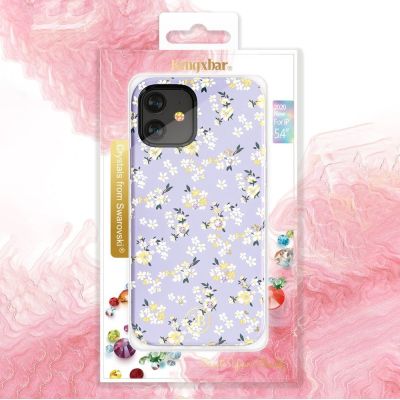5. Kingxbar Blossom Hülle verziert mit originalen Swarovski-Kristallen iPhone 12 mini mehrfarbig (Lily)