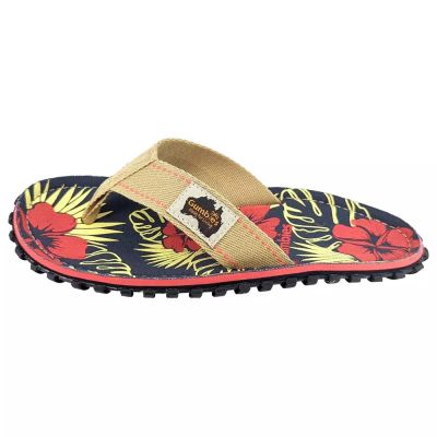 6. Gumbies Islander Denim Hibiscus Flip-Flops GU-FFISL109