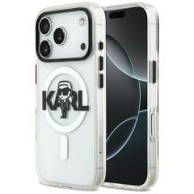 Karl Lagerfeld IML Karl Sketch Logo MagSafe Case für iPhone 17 Pro - Transparent