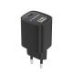3. GEMBIRD 1-Port-Schnellladegerät (PD) USB Typ-C, 60 W, LCD, Schwarz