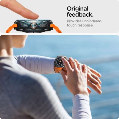 9. Spigen Glas.TR EZ Fit gehärtetes Glas für Samsung Galaxy Watch Ultra (47 mm) – klar (2er-Pack)